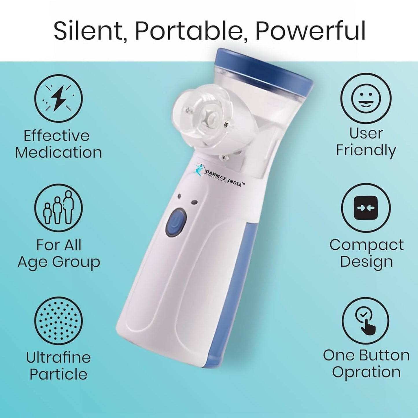 BreatheEase™ - Instant Relief, Anywhere | Silent & Portable Nebulizer