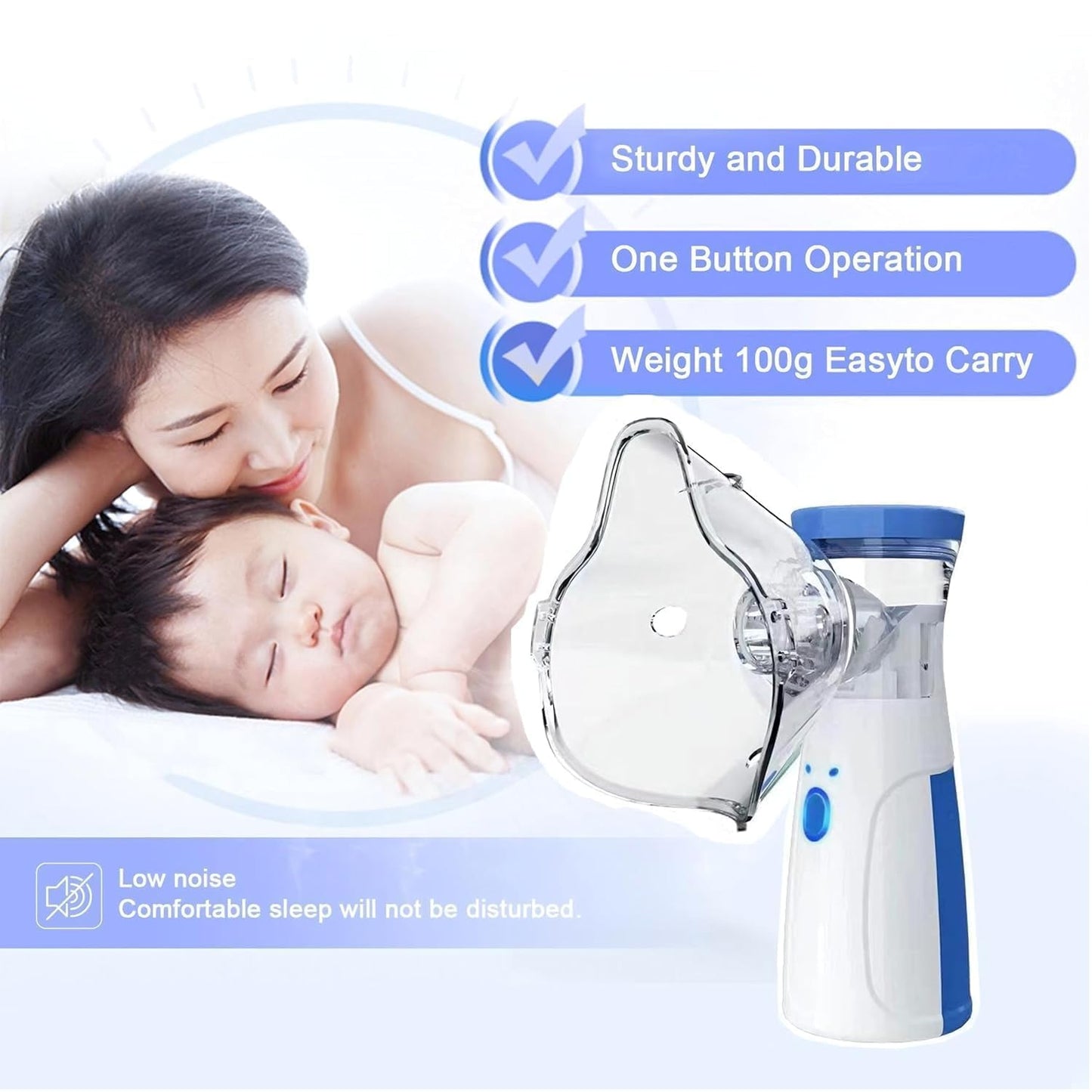 BreatheEase™ - Instant Relief, Anywhere | Silent & Portable Nebulizer