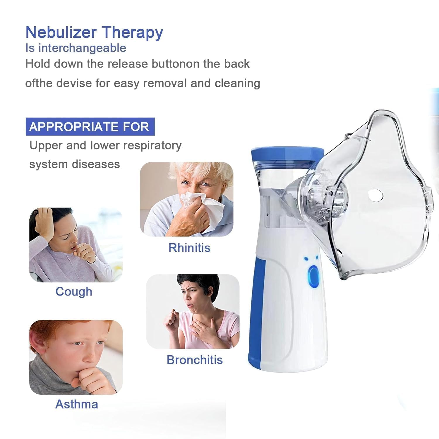 BreatheEase™ - Instant Relief, Anywhere | Silent & Portable Nebulizer