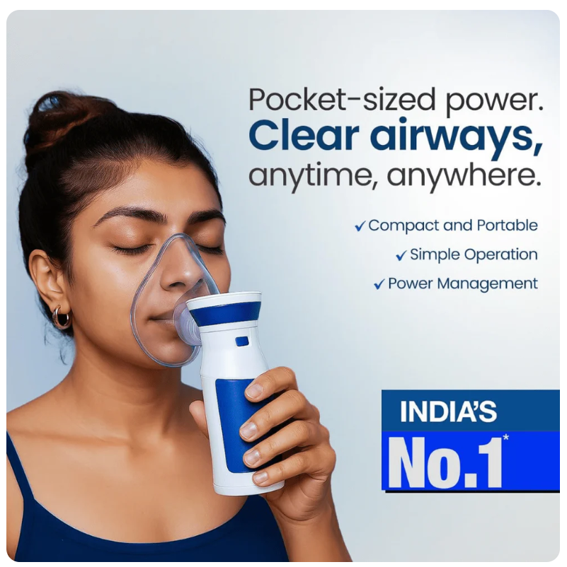 BreatheEase™ - Instant Relief, Anywhere | Silent & Portable Nebulizer