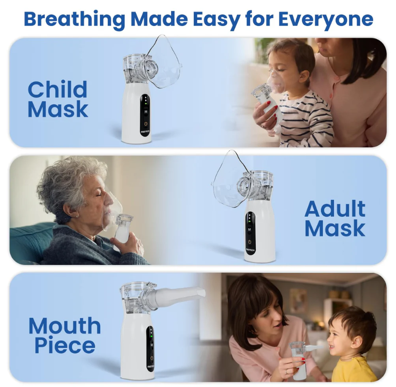 BreatheEase™ - Instant Relief, Anywhere | Silent & Portable Nebulizer