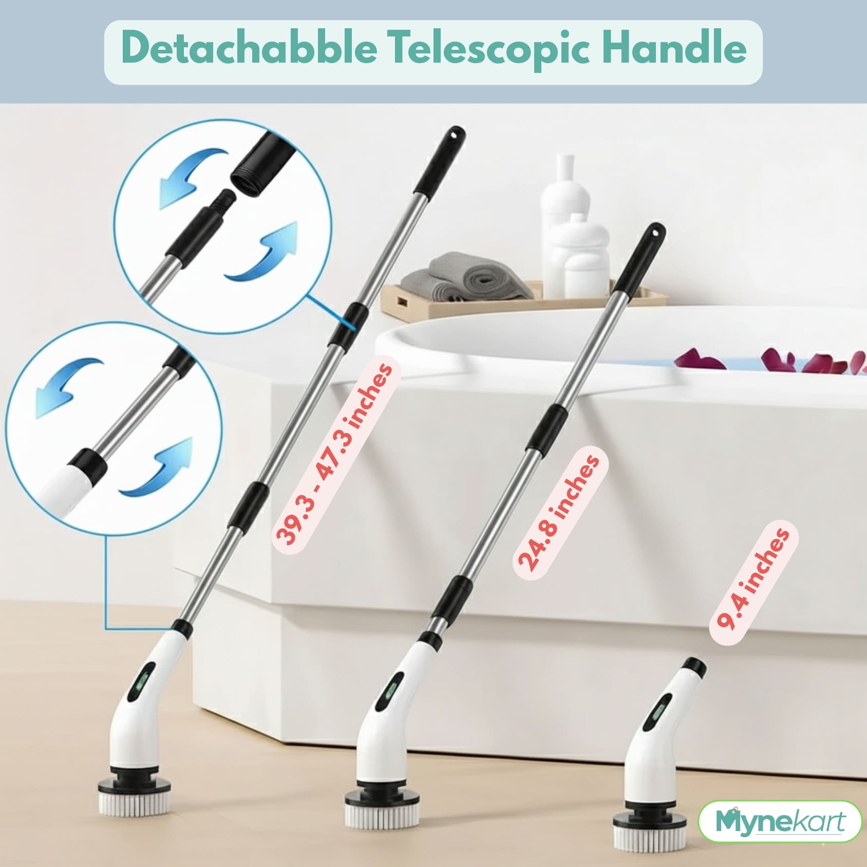 All-in-1 Electric Spin Scrubber Effortless Cleaning